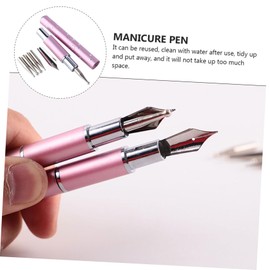 Ipetboom 1 Set Nail Art Drawing Pens Pen Points Nail Dotting Tools for Home Salon Easy DIY Nail Designs Durable