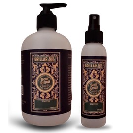 Brillar Bath House Lemon Vanilla Custard Scented Shimmering Body Lotion and Body Spray Set