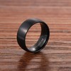 Cupimatch Titanium Ring Men's Women's Rings Black Gold Silver Rose
