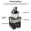 OELFFOW 2Pack Black 3-Position Selector Switch 2NO Metal Head Switch
