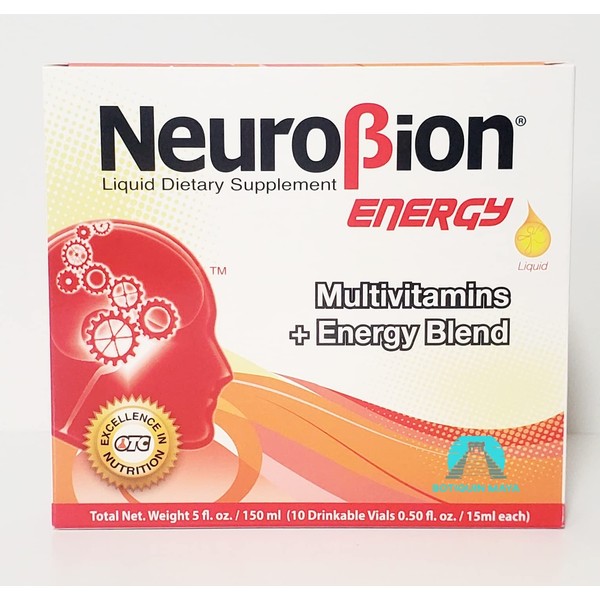 Neurobion Energy Liquid Dietary Supplement 10 vials x 150 ml
