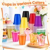 LIKAJON 50 Yellow Plastic Cups, 12 oz Disposable Cups, Drinking