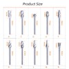 Yakamoz 10pcs Aluma Cut Tungsten Carbide Rotary Burr Set, Single
