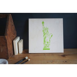 Stencil1 Statue of Liberty Stencil - Reusable Mylar Template Wall Art Vintage Decor DIY - American Statue of Liberty City Decor Stencils for Painting Template Size 8.5" x 11"