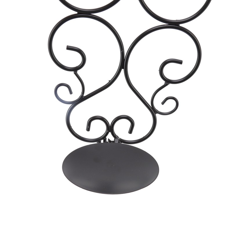 2 Pcs Candle Holder Exquisite Classical Style Black Iron Wall