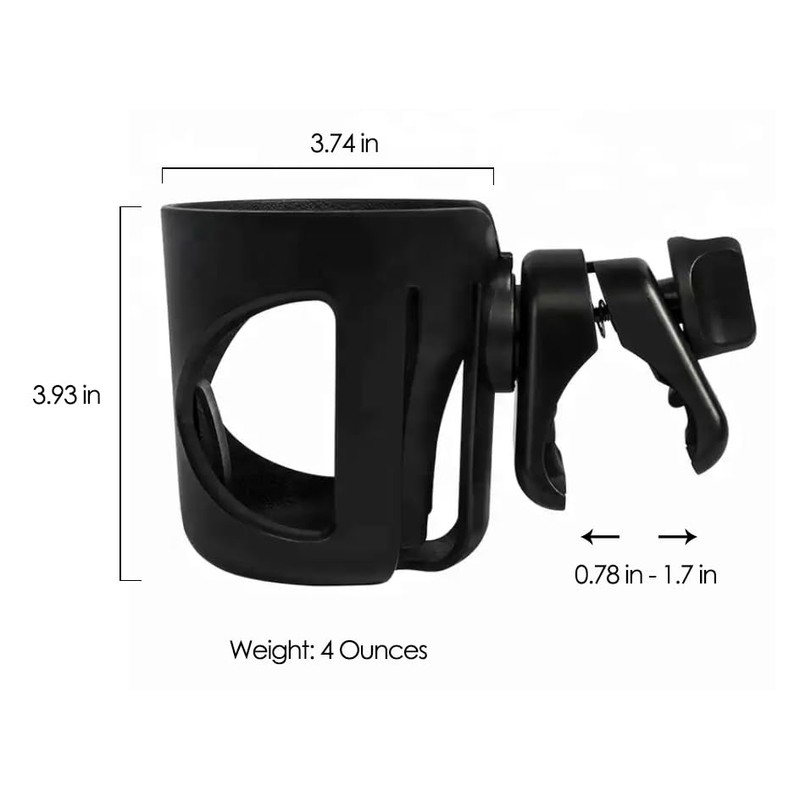 New Cup Holder Fits Most Rollators, Medline, etc. (Maximum Handle