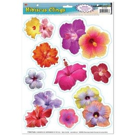 Hibiscus Window Clings (Pack of 3)