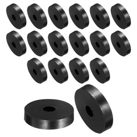 sourcing map 16 Pcs Rubber Spacers 50mm OD x 10mm ID x 10mm Height Round Anti Vibration Spacer Rubber Bushing Grommets