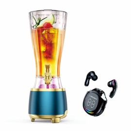 ZFMF 2 in 1 Beverage dispenser With Stand Used As Portable Bluetooth Speakers, 2.5L Drink Dispenser for Party, Bar, Clear Acrylic Drink Dispenser, Leak-proof spigot, Ideal for Lemonade,Juice, Tea