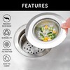 Lynnado 3 Pcs Sink Strainer for Most Kitchen Sink Drain