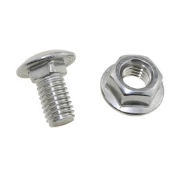 ZZHXSM 8PCS Track Bolt Garage Door Hardware Screw Nut 304 Stainless Steel Bridge Square Neck Bolt M8x16MM with Flange Female M8 for Garage Door Cable Spring and Fitting Fixed Connection