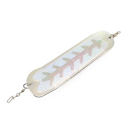 Salmon Candy 8-Inch Fishing Flasher Dodger, Silver with Fish Pattern (Megatron UV)