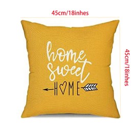 TSKDKIT Yellow Cushion Covers 45 x 45cm Square Pillow Covers 18 x18'' Cushion Case Square Throw Pillow Case Cotton Pillowcase for Sofa Bedroom Living Room Decor