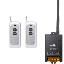dstfuy Remote Control Switch 12V,DC 12V/24V/48V/72V/40A Relay, Wireless RF Switch with 984FT Long Range,Remote Switch for Anti-Theft Alarms,Roller Lind Door,Gate Barriers(New)