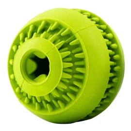 Comedero Pelota Para Perro Mr Wuff Juguete Rellenable Caucho Natural 6cm Verde