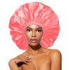 Donna Gorro Ducha Acondicionador Satén Sedoso Baño Impermeable Reutilizable Plástico Banda Elástica Cabello Regalos Mujeres