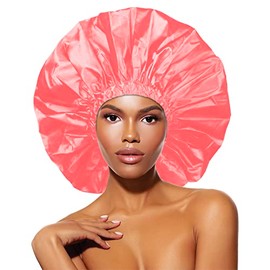 Donna Gorro Ducha Acondicionador Satén Sedoso Baño Impermeable Reutilizable Plástico Banda Elástica Cabello Regalos Mujeres