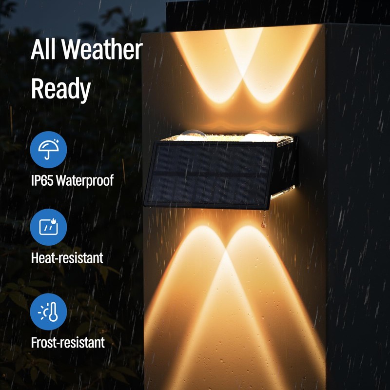 NIORSUN Solar Fence Lights,12 Pack Deck Light,Led Outdoor Lights 3000K/4500K/6000K+