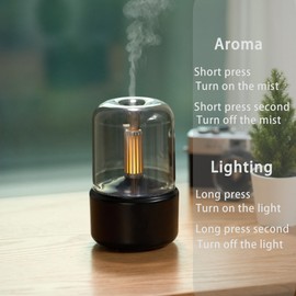 LONCIN Essential Oil Diffuser, 150ml Aromatherapy Diffuser with Auto Shut-Off, Scent Diffusers for Essential Oils, Cool Mist Humidifier with Warm Lights, Aroma Diffuser for Home&Office