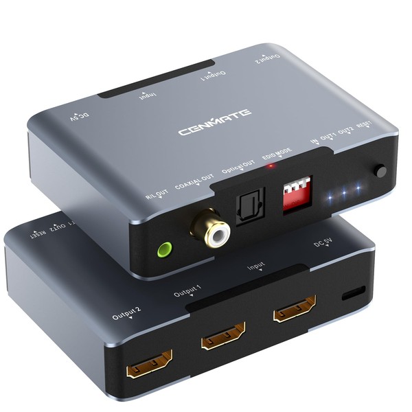 cenmate 8K@60Hz HDMI Splitter 1 in 2 Out, HDMI 2.1