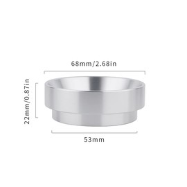53mm Espresso Dosing Funnel, watchget Magnetic Stainless Steel Coffee Dosing Ring Compatible with 53mm Portafilter, Silver