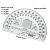 Military Protractor 9 Inch — Degrees & Mils, Meters &
