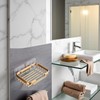 Gold Stainless Steel Soap Holder, Modern Bathroom Wall Storage Rack,