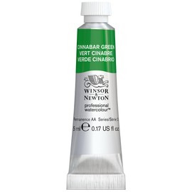 Winsor & Newton Professional Watercolour, Revival Collection, 5ml (0.17-oz) Tube, Cinnabar Green
