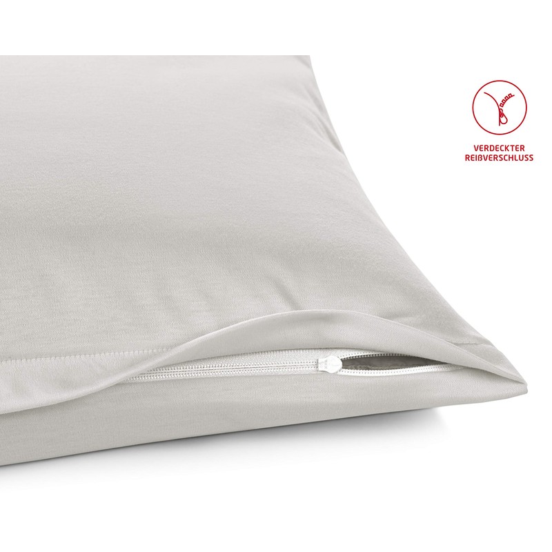 Fleuresse Colours S/009200/9042/5200 Interlock Jersey Cushion Cover, Taupe, 24.8 x