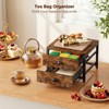 Plaviya 2-Drawer Tea Bag Organizer Box for Countertop