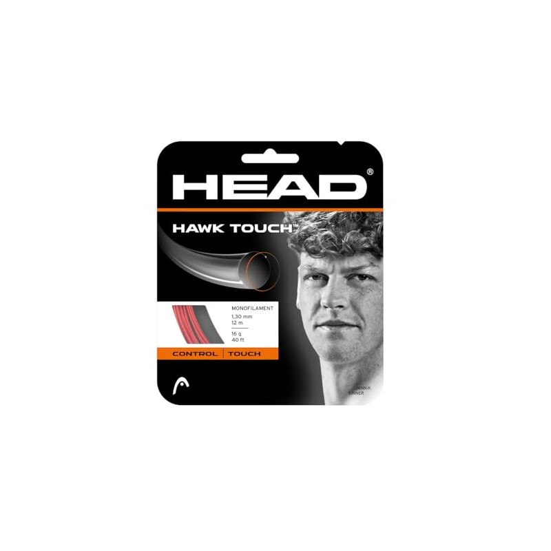 HEAD Unisex Adult Hawk Touch Tennis String Red 1.15mm/19g