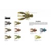 Yum Lures YCRB301 Craw Bug Fishing Bait, Black Neon, 3.25"