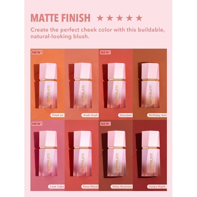 SHEGLAM SHEGLAM Color Bloom Liquid Blush Makeup for Cheeks Matte