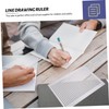 TEHAUX Line Drawing Ruler Plastic Examination Ruler for School Office