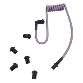 stdgove Radio Earpiece Accessories Braided Acoustic Coil Tube Kinitted Fabric Nylon Moisture-Resistant Replacement with Ear Piece Tips (Purple)