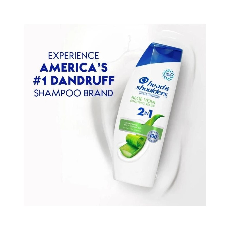Head and Shoulders Dandruff Shampoo, Aloe Vera for Soothing Scalp