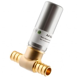 AquaNeurk Stainless Steel Water Hammer Arrestor, 1/2 Inch Pex Crimp Tee Hammer Arrestor For Potable Water Plumbing Application, F1807 Tee Connection