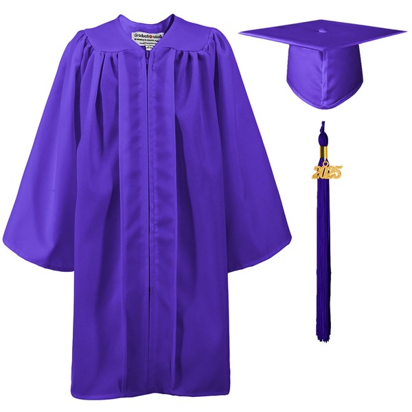 GraduationMall Matte Kindergarten & Preschool Graduation Gown Cap Set with