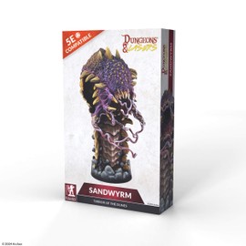 Dungeons & Lasers Sandwyrm Terror of The Dunes DND Miniature - Large Model with Picturesque Base - Unpainted, Unassembled - From 14 Years