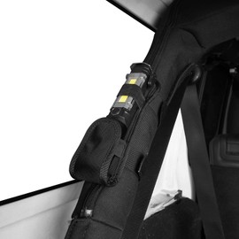 Hooke Road Roll Bar Mount Flashlight Holder w/LED Emergency Flashlight for Jeep Wrangler 97-24 TJ JK JL