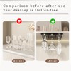 Vaisoeny Wine Glass Holder, 4PACK Translucent Wine Glass Rack Under