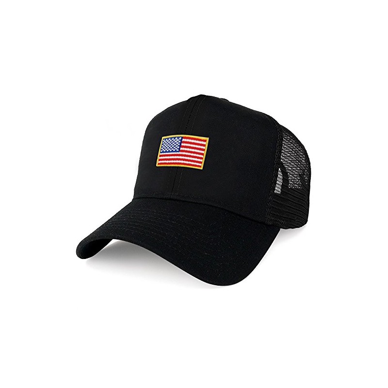 AC Racing USA American Flag Patch Snapback Trucker Mesh Cap