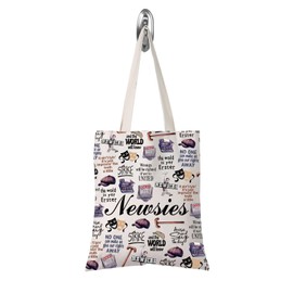 TSOTMO Newsies Broadway Tote Bag Gift Broadway Musicals Gift Musical Theatre Drama Gift for Women Sister (Newsies STRIKE tote)