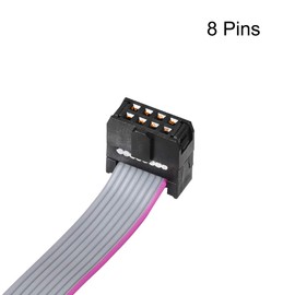 sourcing map Flat Ribbon Cable IDC Wire FC/FC Connector A Type 8-Pin 2.54 mm Distance 50 cm Long