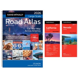 Rand McNally 2026 Large Scale Road Atlas with California & Nevada State Maps