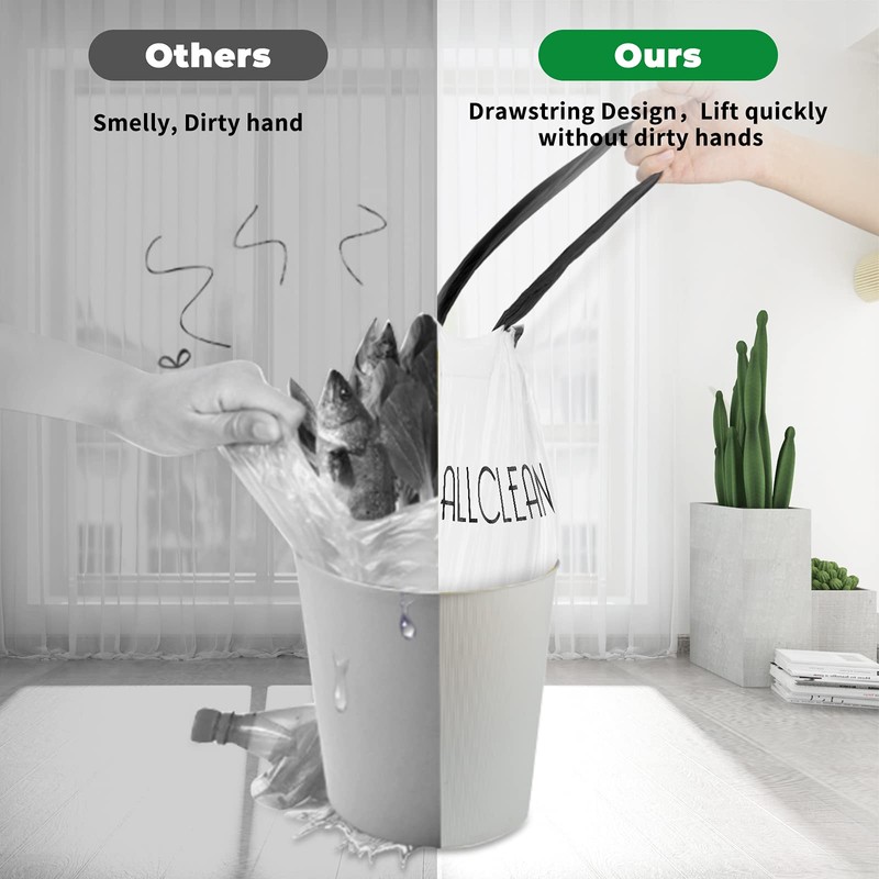 4 Gallon Trash Bags, 90 Counts Ultra Durable Heavy Duty