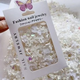 GSTON 네일아트 장식 믹스 곰돌이 플라워 진주 하트 비즈 스톤 [GSTON - 220] Nail Art Decoration Mix Teddy Bear Flower Pearl Heart Beads Stone [GSTON - 220]