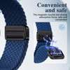 VanHooc 20mm Nylon Band for Garmin Forerunner 70/170 Atlantic Blue