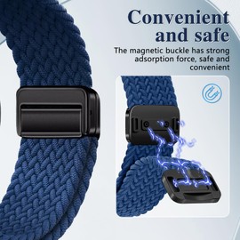 VanHooc 20mm Nylon Band for Garmin Forerunner 70/170 Atlantic Blue