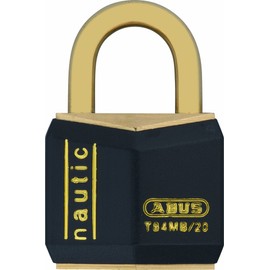 ABUS 24728 Nautic INOX Series Solid Brass Padlock with 8401 Alike Keyed - Black